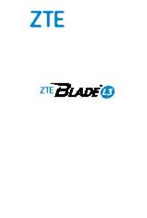 ZTE Blade L3 manual. Smartphone Instructions.